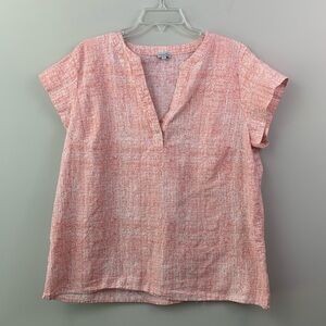 Paraphrase linen blend top